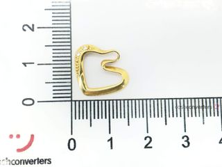 colgante oro 18k con piedra con circonita