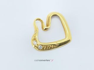 colgante oro 18k con piedra con circonita