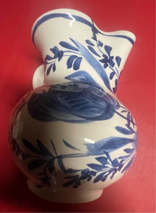 Brocca caraffa ceramica fiori blu