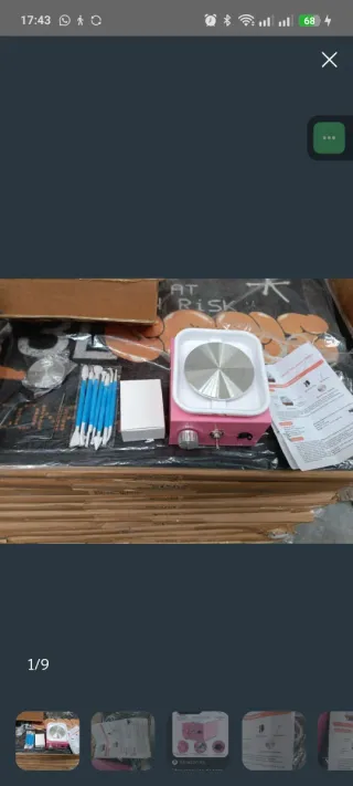 Mini torno rosa para manicura