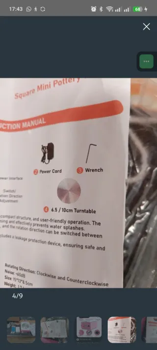 Mini torno rosa para manicura