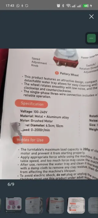 Mini torno rosa para manicura