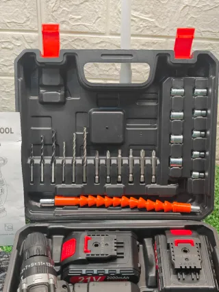 Taladro Inalámbrico 21V con 2 Baterías