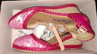 Vestido Fallera Huertana Rosa y Blanco