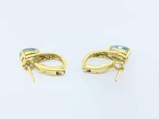 pendientes oro 18k con piedra