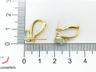 pendientes oro 18k con piedra