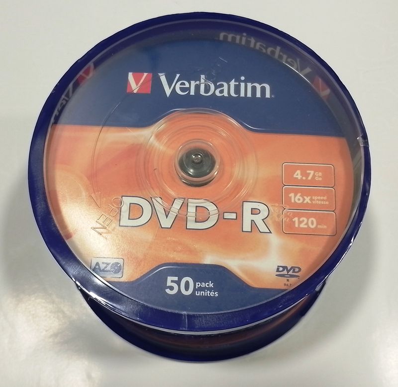 Pack 50 DVD-R Verbatim 4.7GB - 16X