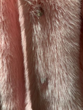 Abrigo rosa pelo talla L