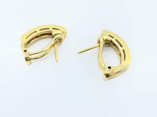 pendientes oro 18k con piedra con rubi