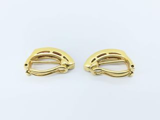 pendientes oro 18k con piedra con rubi