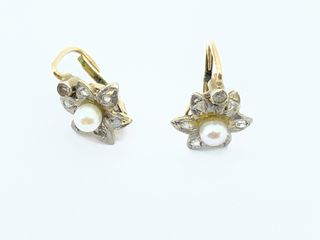 pendientes oro 18k con piedra