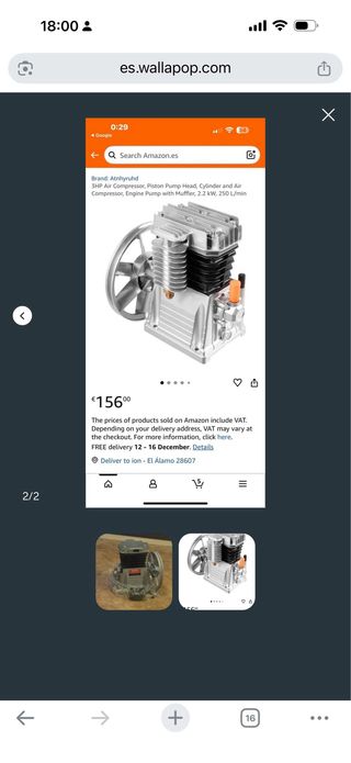 Cabezal Bomba Compresor Aire 3HP 2.2kW 250L/min