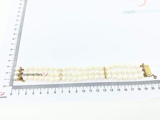 pulsera oro 18k con piedra con perla