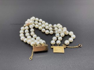 pulsera oro 18k con piedra con perla