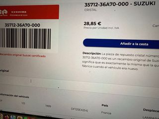 Intermitentes Suzuki Naranja lote