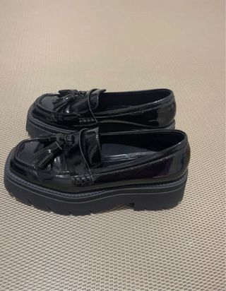 Mocasines charol negros talla 39