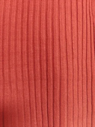 Jersey mujer canalé naranja talla L