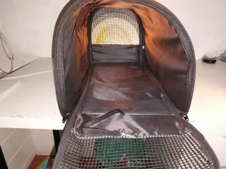 Transportín gato/perro pequeño gris