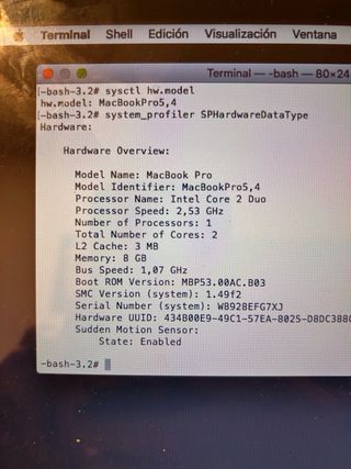 MacBook Pro 15” 5,4 para actualizar