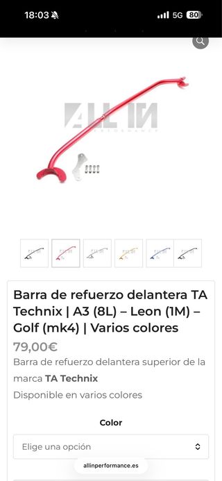 Barra torretas Golf 4