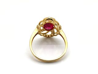 anillo oro 18k con piedra con circonita