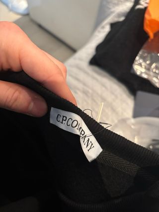 Felpa CP Company Nera Nuova con Cartellini