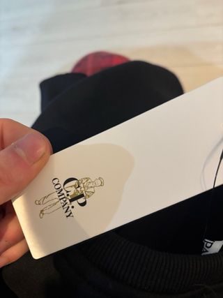 Felpa CP Company Nera Nuova con Cartellini