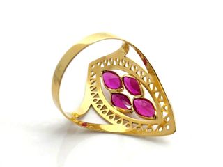 sortija oro 18k con piedra con circonita