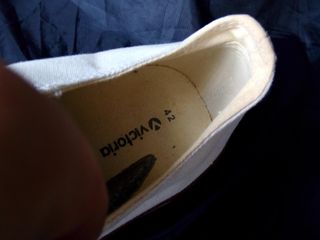 Zapatillas VICTORIA lona blanca y rayas Chollo!