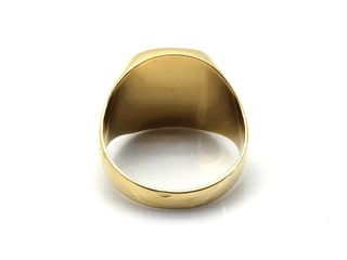 sello oro 18k con piedra con circonita,onix