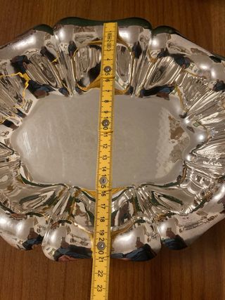 Piatto Ovale Argento 800 marga Greggio