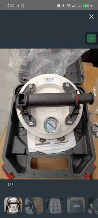 Ventosa de vacío TLS con manómetro