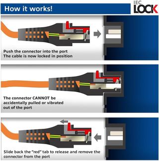 Cable Alimentación ACT C13 IEC Lock+ 1 Metro