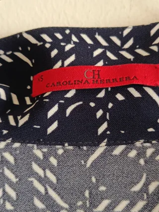 Vestido Carolina Herrera Azul y Blanco