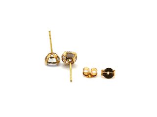 pendientes oro 18k con piedra con circonita