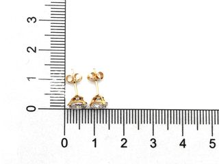 pendientes oro 18k con piedra con circonita