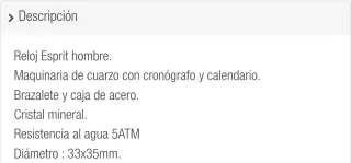 Reloj Esprit de hombre