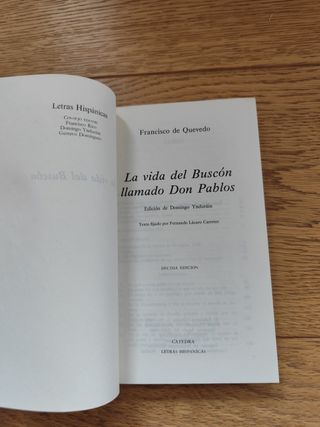 El Buscón y Antología Poética Cátedra Letras Hispá