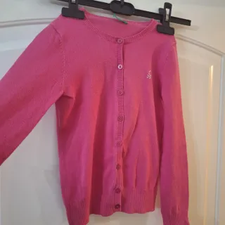 Cardigan bambina rosa fucsia 7-8 anni