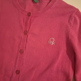 Cardigan bambina rosa fucsia 7-8 anni