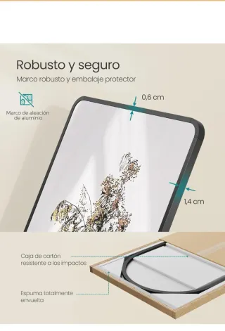 Espejo SONGMICS Cuerpo Entero 150x40cm