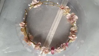 Vestido Comunión Blanco y Rosa