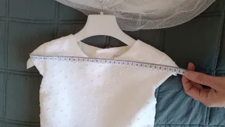 Vestido Comunión Blanco y Rosa