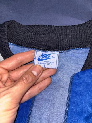 Chaqueta Nike corte Vintage Azul y Blanca