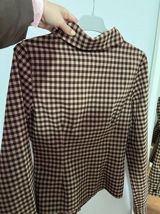 Camisa cuadros Zara Talla S