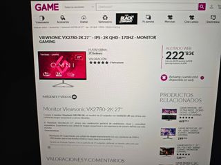 COMO NUEVO - MONITOR GAMING 27" 2K - IPS 170 HZ