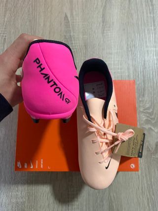 Botas de fútbol Nike niño rosa/naranja