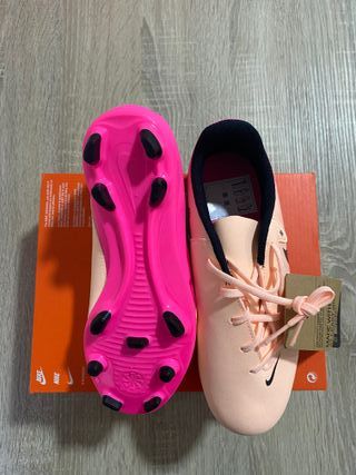 Botas de fútbol Nike niño rosa/naranja