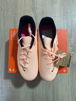Botas de fútbol Nike niño rosa/naranja