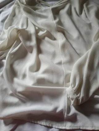 Camisa cruzada blanco roto